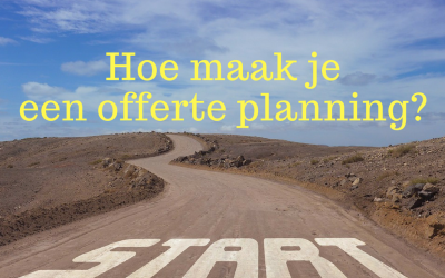 Hoe maak je een offerte planning?