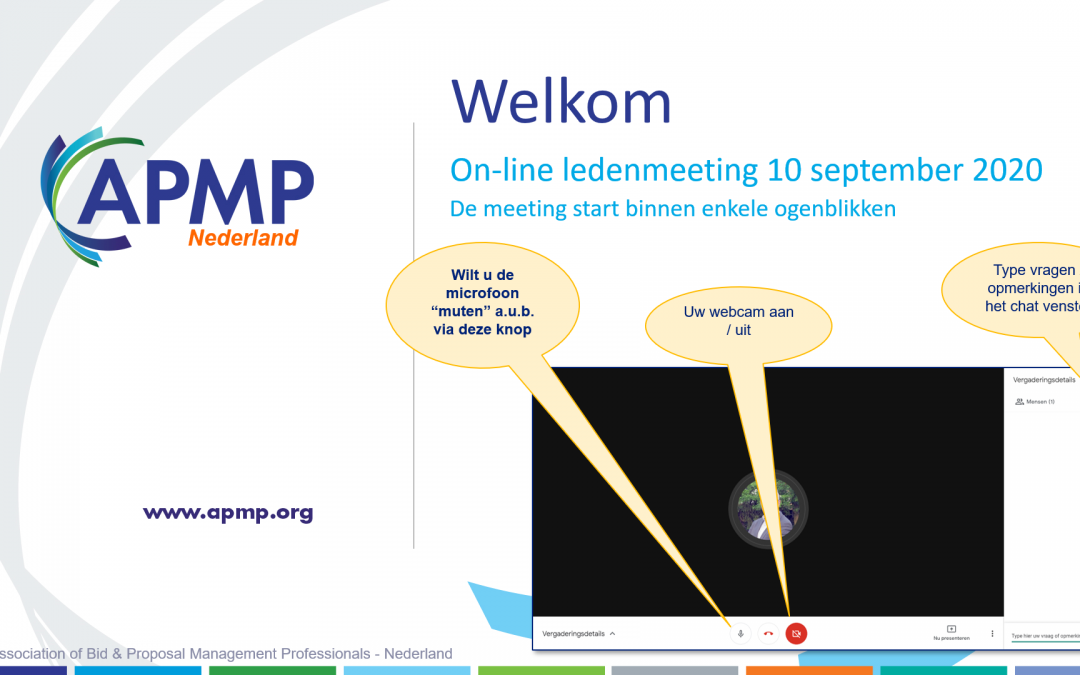 Ledenmeeting 10 september 2020