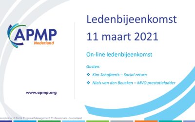 Ledenbijeenkomst 11 maart 2021